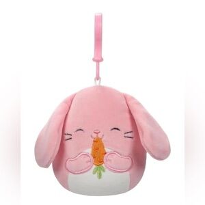 Kellytoy Bop the Carrot Bunny Squishmallow Clip-on Backpack Stuffed Plush Toy